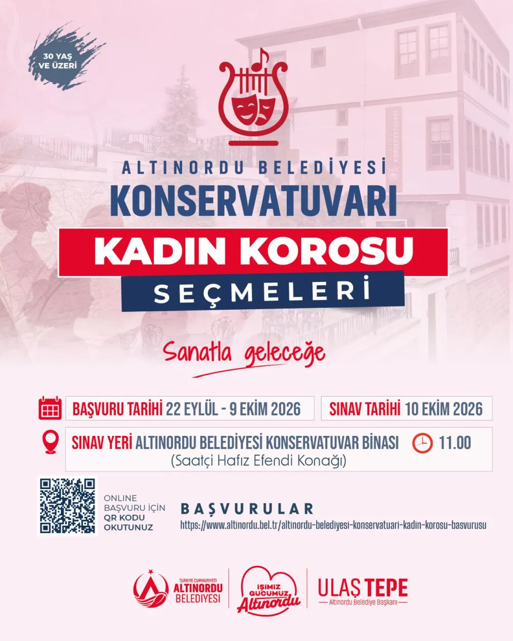 ALTINORDU BELEDİYESİ KONSERVATUVARI KADIN KOROSU YENİ SESLERİNİ ARIYOR